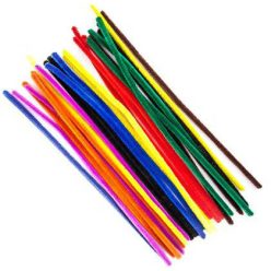   Zsenília drót, 30cm, 8 mm-es vastagság, 25 db/csomag, vegyes színek