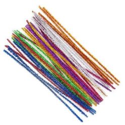 Zsenília drót, 30cm, 40 db/csomag, metál