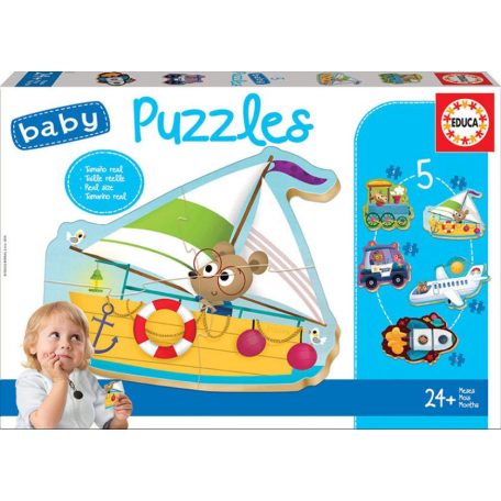 Baby sziluett puzzle - Járművek (3,4,5 db-os)