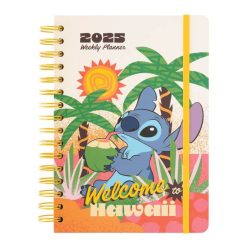   Stitch határidőnapló, heti tervező, A/5, 2025, Tropical, Welcome to Hawaii