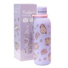 Pusheen cicás kulacs, fém, 500ml, Moments, lila