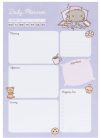 Pusheen cicás jegyzettömb, tervező tömb (teendők, bevásárló lista), A/5, Moments, lila