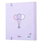 Pusheen cicás gyűrűskönyv A/4, 2 gyűrűs, Moments, lila