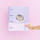 Pusheen cicás gyűrűskönyv A/4, 4 gyűrűs, Moments, lila