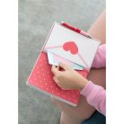 Pusheen cicás napló gumis pánttal, A/5, 96 lapos, világító tollal, Love notes