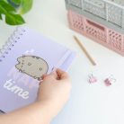 Pusheen cicás spirál napló, A/5, 90 lapos, Moments, lila