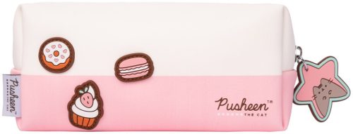 Pusheen cicás tolltartó, neszeszer, beledobálós, szögletes, 20x9x8cm, Rose Collection