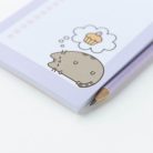 Pusheen cicás notesz, jegyzettömb, 10x21cm, mágneses, Moments, lila