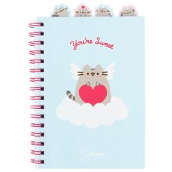   Pusheen cicás spirál notesz, A/5, 80 lapos, Purrfect Love Collection