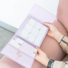 Pusheen cicás jegyzettömb készletjelölőcímkékkel, heti tervezővel, Moments, lila