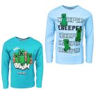 Minecraft Creeper gyerek hosszú ujjú póló, felső 6 - 12 év / 116 - 152 cm