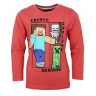 Minecraft gyerek hosszú ujjú póló, felső 6 - 12 év / 116 - 152 cm