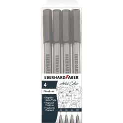   Tűfilc készlet 4 db-os (0,05; 0,1; 0,3; 0,5mm), Eberhard Faber Artist Color