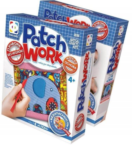 Patchwork képkészítő szett, Elefánt, 4+