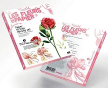 Papírvirág készítő kreatív szett, Piros rózsa, 8+