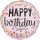 Happy Birthday Pink Confetti mini fólia lufi 19 cm (WP)