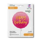 Happy Birthday Pink fólia lufi 46 cm