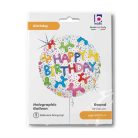 Happy Birthday Balloons Dog Holo fólia lufi 46 cm