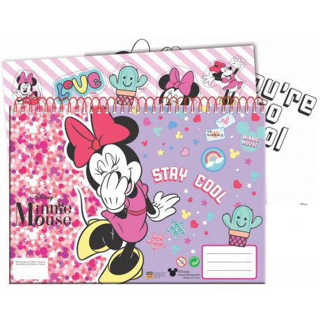 Disney Minnie Smiles A/4 spirál vázlatfüzet 40 lapos matricával