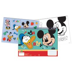   Disney Mickey Oh Boy A/4 spirál vázlatfüzet 40 lapos matricával