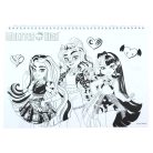 Monster High Crew A/4 spirál vázlatfüzet 40 lapos matricával
