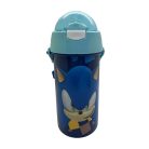 Sonic a sündisznó Speed műanyag szívószálas kulacs akasztóval 500 ml