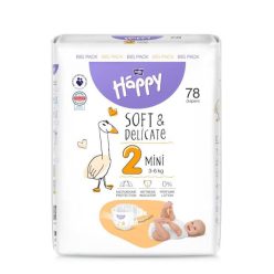   Bella Happy pelenka Soft & Delicate (2-es) 3 - 6 kg (78 db/cs)