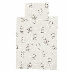   BabyBruin Gyermek ágyneműhuzat Pamut garnitúra, drapp zsiráf 100 * 135 cm (2 db/sz)