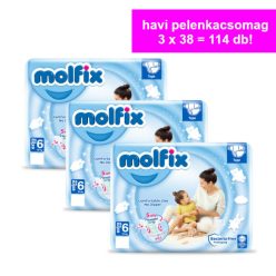 Molfix Havi pelenkacsomag Jumbo (6-os) 15+ kg (114 db/cs)