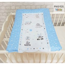   Pihetex Pelenkázó lap Puha, vastag, vidám állatkák - kék 50 * 70 cm