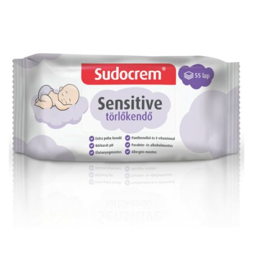 Sudocrem Popsitörlő sensitive (55 db/cs)