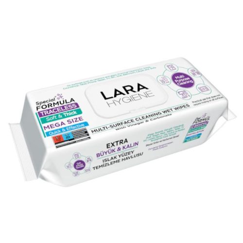 Lara Tisztítókendő Speciális formula, ecettel és szodabikarbonáttal (50 db/cs)