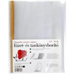   Füzet- és tankönyvborító, A/4, öntapadós csíkkal, 10 db/csomag, Süni