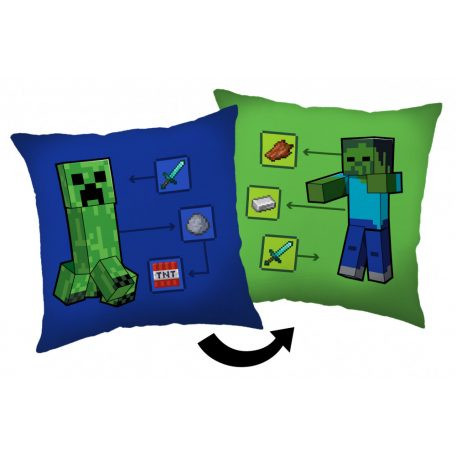 Minecraft How to Creeper párna, díszpárna 40*40 cm