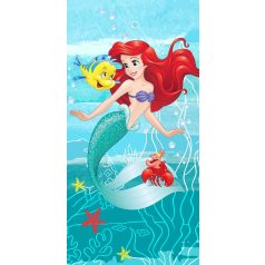   Disney Hercegnők, Ariel Friends fürdőlepedő, strand törölköző 70*140cm