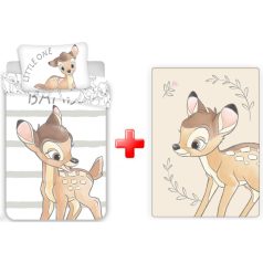   Disney Bambi Little One gyerek ágyneműhuzat és polár takaró szett