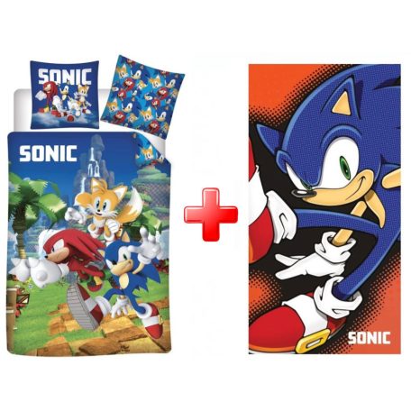 Sonic, a sündisznó Speedy Dreams ágyneműhuzat és törölköző szett