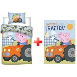   Peppa malac George's Tractor gyerek ágyneműhuzat és polár takaró szett