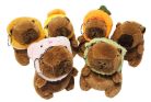 Kapibara plüss kulcstartó, kiegészítőkkel, kb. 10-11 cm, 6 féle