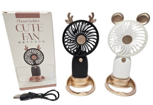 Kézi ventilátor, akkumulátoros, kb. 7x15cm, többféle változat