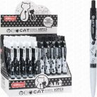 Golyóstoll, 0,5mm, B-5737, cicás, fehér-fekete