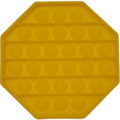 Pop it játék, 12x12cm, nyolcszög alakú, sárga