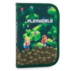Minecraft mintás ergonómikus hátizsák, iskolatáska tolltartóval és tornazsákkal, OXY GO Playworld