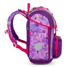 Minecraft mintás csatos ergonómikus iskolatáska tolltartóval és tornazsákkal, Premium, Playworld Girl, lila-rózsaszín