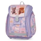 Cicás mágneszáras ergonómikus iskolatáska tolltartóval és tornazsákkal, Premium Light, Pets, rózsaszín