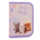 Cicás mágneszáras ergonómikus iskolatáska tolltartóval és tornazsákkal, Premium Light, Pets, rózsaszín