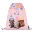 Cicás mágneszáras ergonómikus iskolatáska tolltartóval és tornazsákkal, Premium Light, Pets, rózsaszín