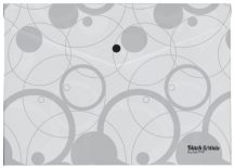   Irattartó tasak A/4, patentos, műanyag, black&white, fehér
