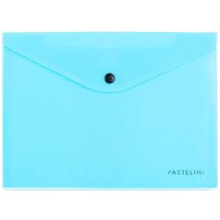   Irattartó tasak A/5, patentos, műanyag, PASTELINI, pasztell kék