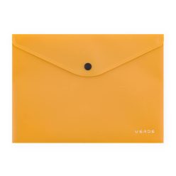   Irattartó tasak A/5, patentos, műanyag, VERDE, mustársárga